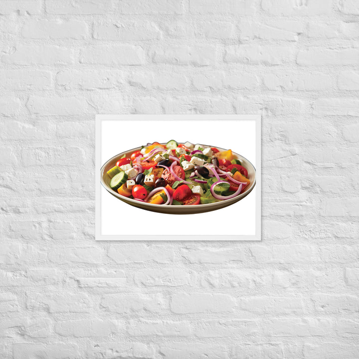 Greek Salad Delight Framed poster 🤤 from Yumify.AI