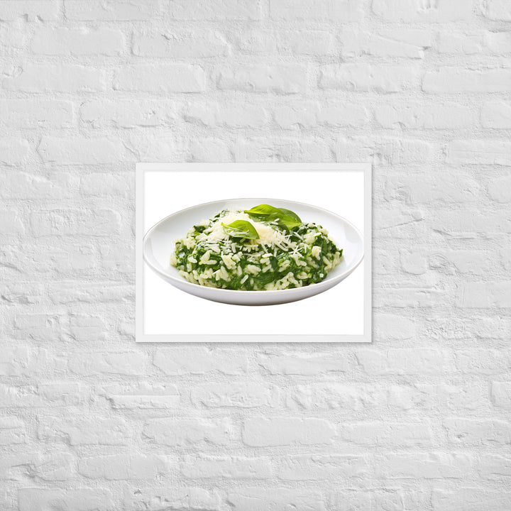 Spinach and Parmesan Risotto Framed poster 🤤 from Yumify.AI