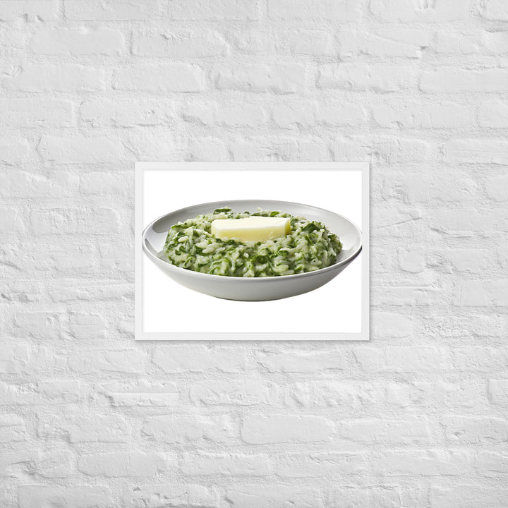 Spinach and Parmesan Risotto Framed poster 🤤 from Yumify.AI