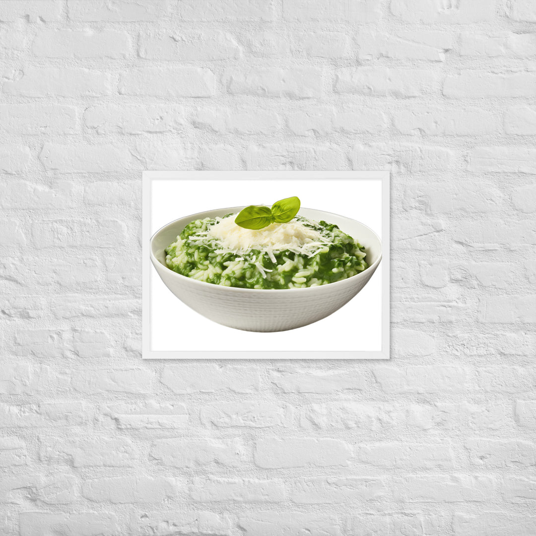 Spinach and Parmesan Risotto Framed poster 🤤 from Yumify.AI