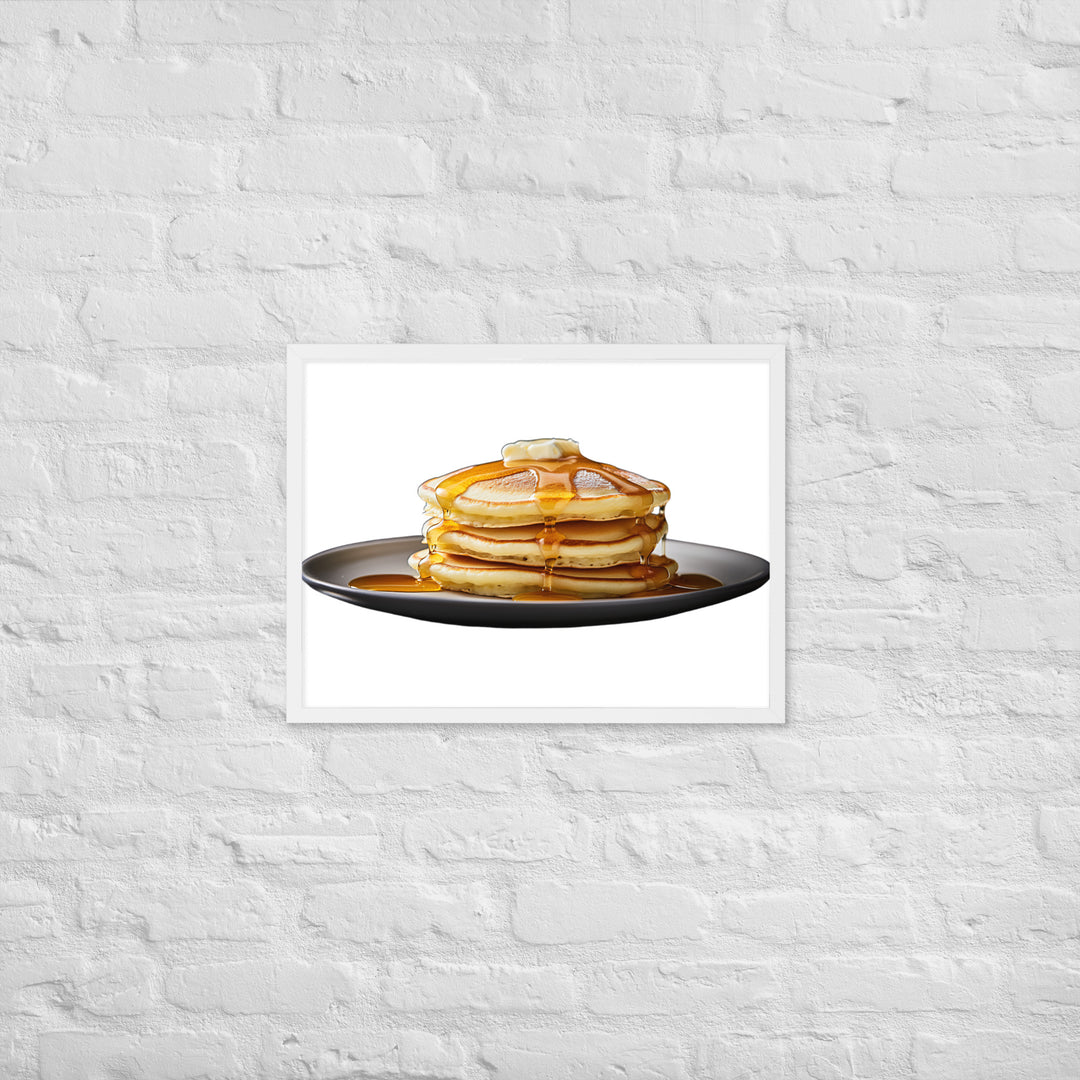 Fluffy Pancake Stack Framed poster 🤤 from Yumify.AI