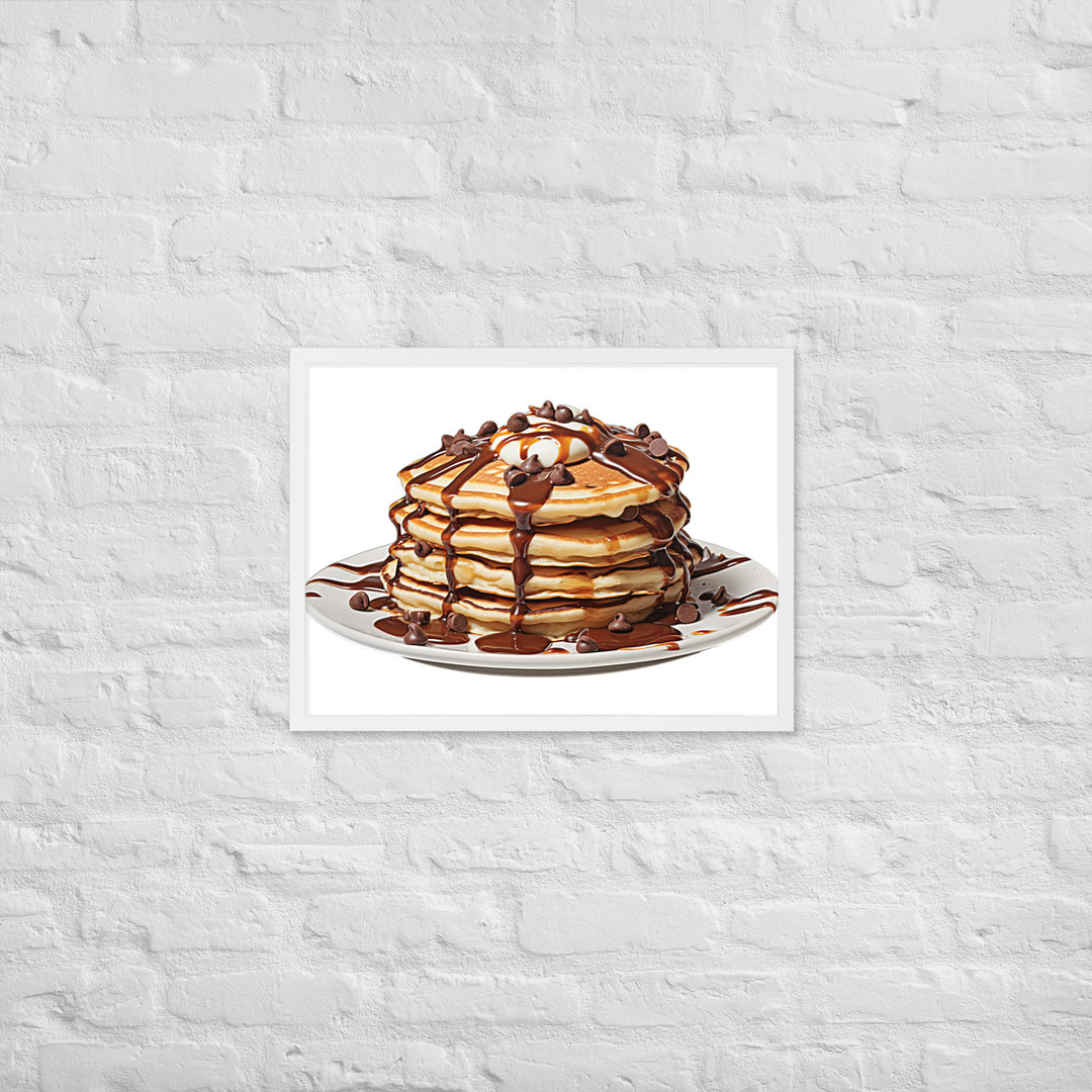 Chocolate Chip Pancakes Framed poster 🤤 from Yumify.AI