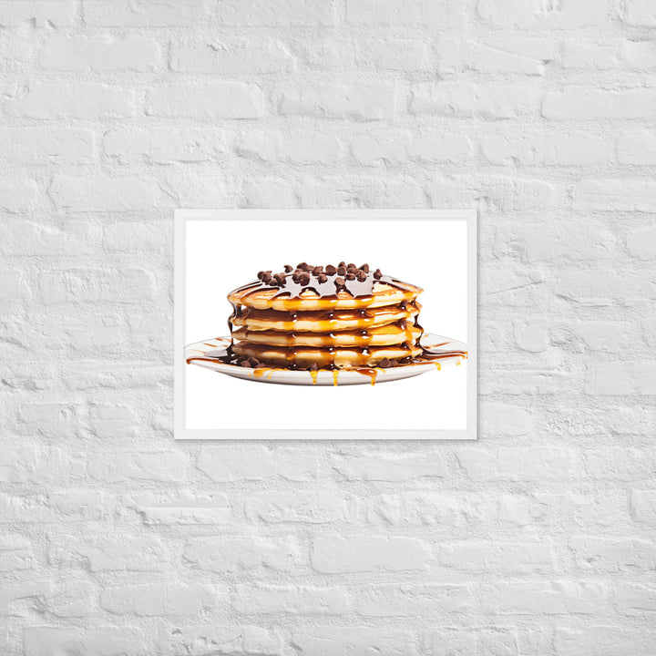 Chocolate Chip Pancakes Framed poster 🤤 from Yumify.AI