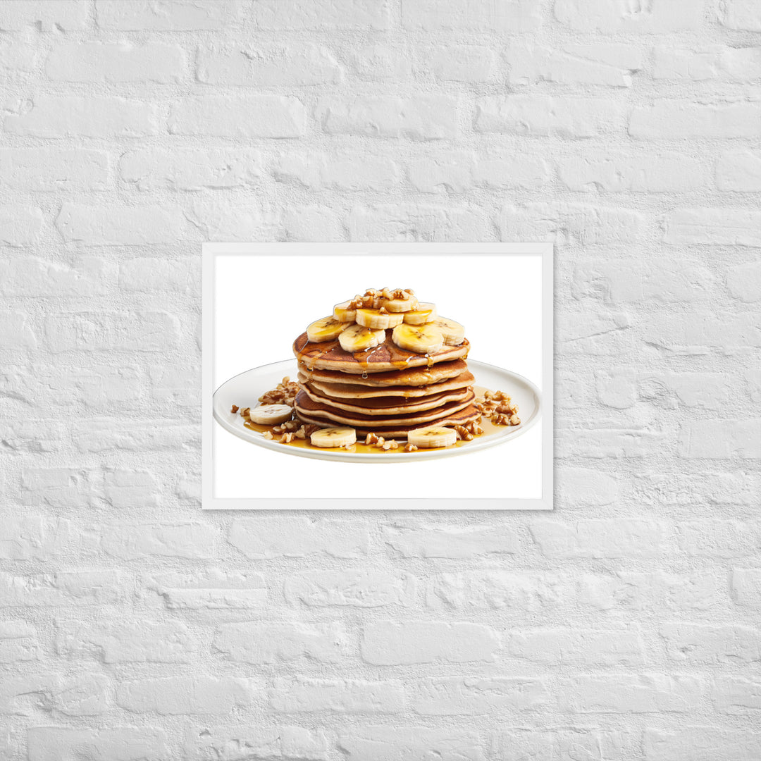 Banana Walnut Pancakes Framed poster 🤤 from Yumify.AI