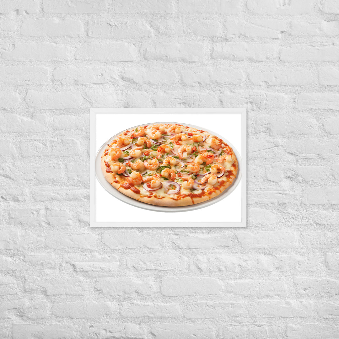 Seafood Supreme Pizza Framed poster 🤤 from Yumify.AI