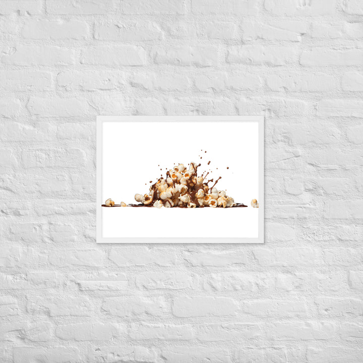 Chocolate Drizzle Popcorn Framed poster 🤤 from Yumify.AI