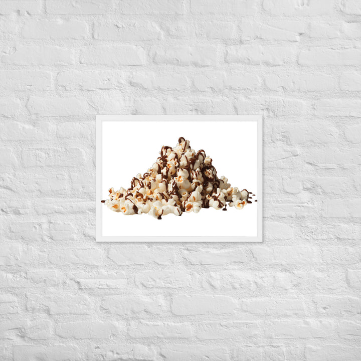 Chocolate Drizzle Popcorn Framed poster 🤤 from Yumify.AI