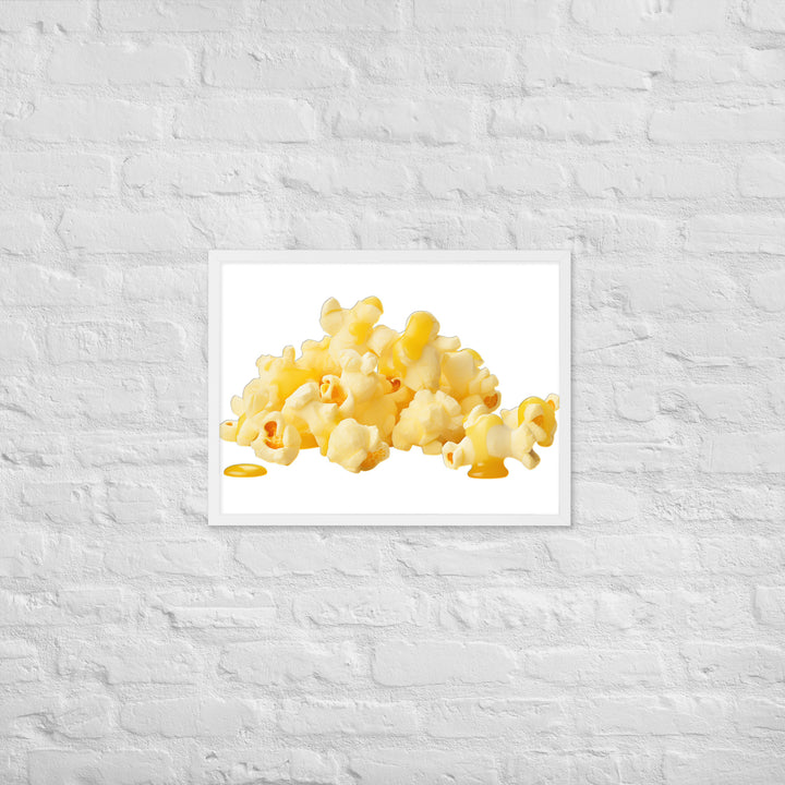 Butter Drizzled Popcorn Framed poster 🤤 from Yumify.AI