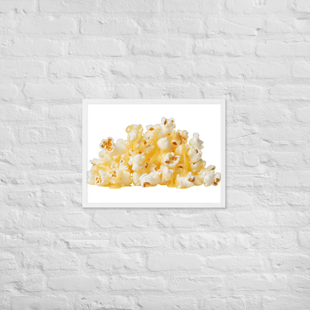 Butter Drizzled Popcorn Framed poster 🤤 from Yumify.AI