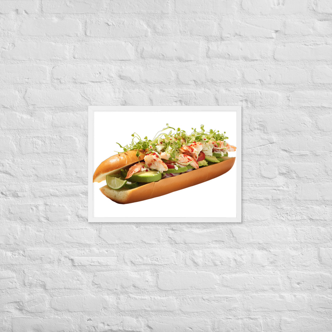 Avocado Lobster Roll Framed poster 🤤 from Yumify.AI