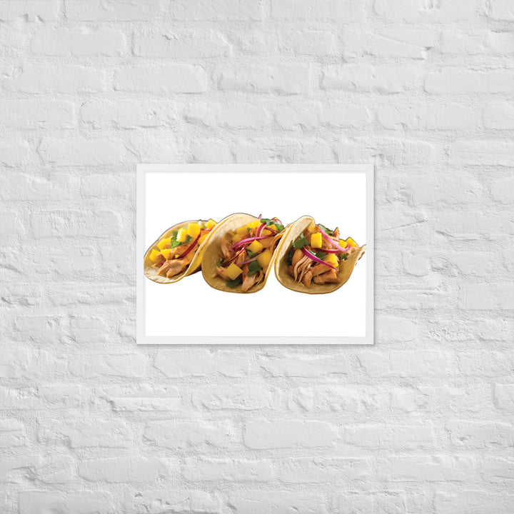 Chicken Tacos with Mango Salsa Framed poster 🤤 from Yumify.AI