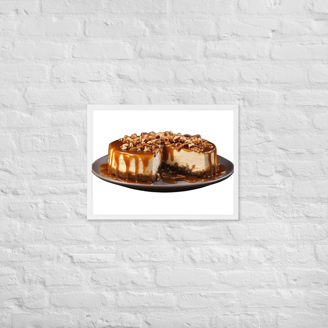 Salted Caramel Cheesecake Framed poster 🤤 from Yumify.AI