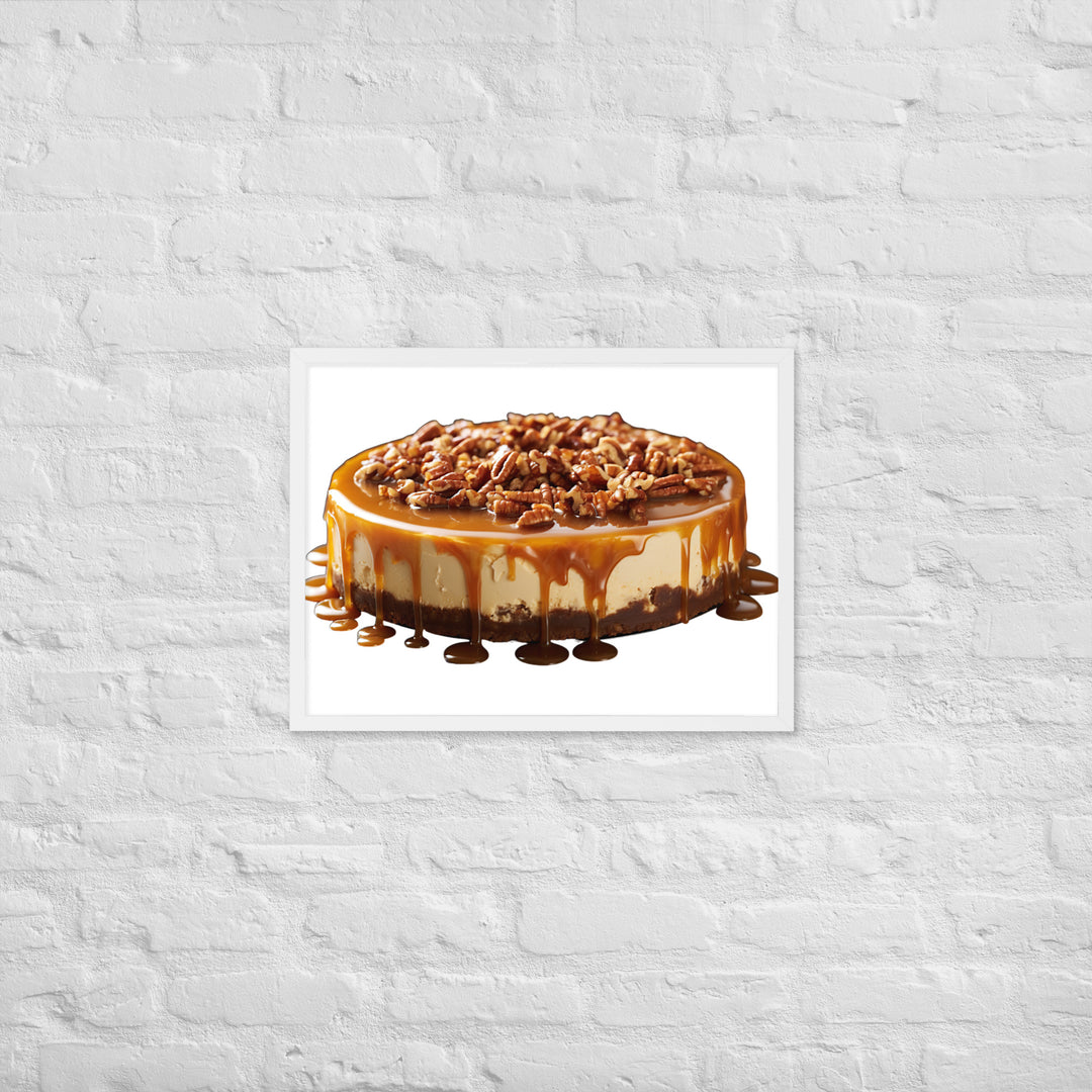 Salted Caramel Cheesecake Framed poster 🤤 from Yumify.AI