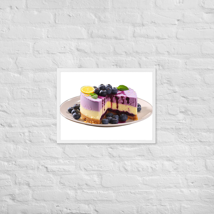 Lemon Blueberry Cheesecake Framed poster 🤤 from Yumify.AI