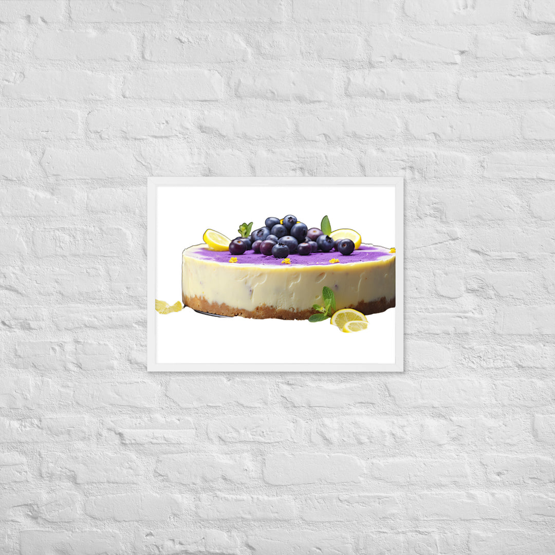 Lemon Blueberry Cheesecake Framed poster 🤤 from Yumify.AI