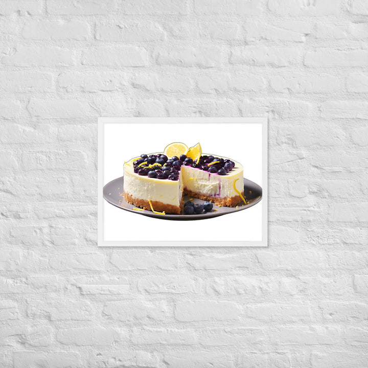 Lemon Blueberry Cheesecake Framed poster 🤤 from Yumify.AI