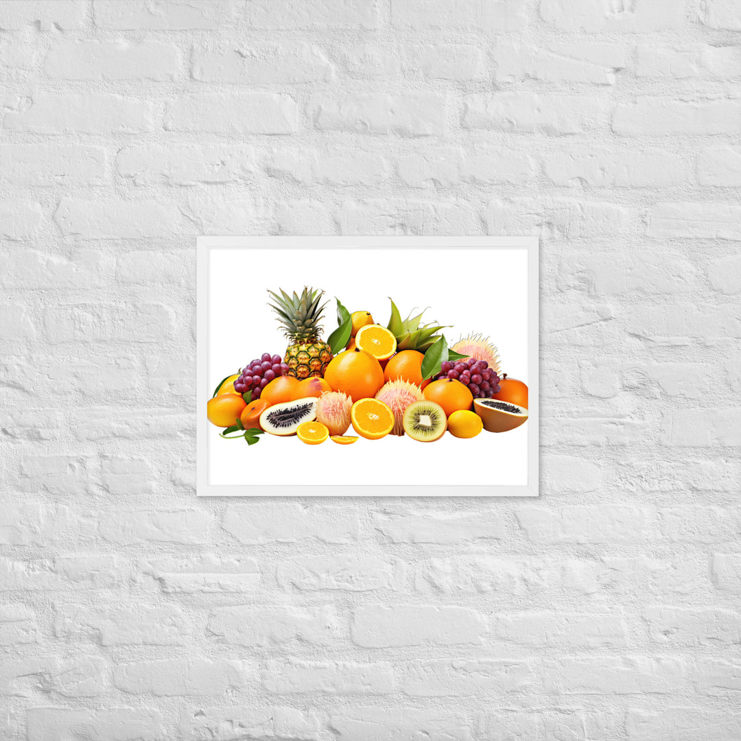 Exotic Tropical Fruits Framed poster 🤤 from Yumify.AI