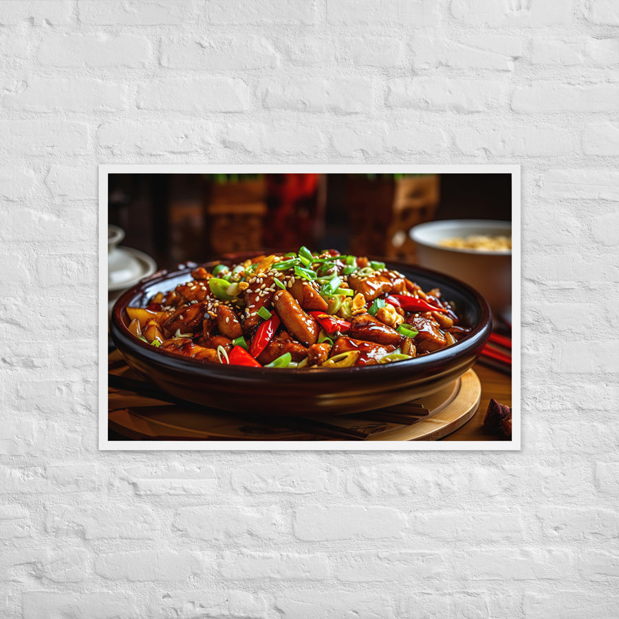 Kung Pao Chicken Framed poster 🤤 from Yumify.AI