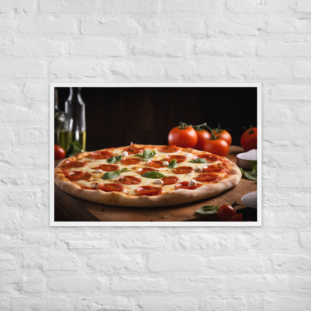 Pizza Margherita Framed poster 🤤 from Yumify.AI