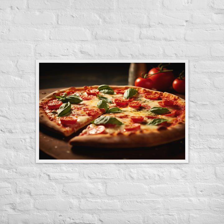 Pizza Margherita Framed poster 🤤 from Yumify.AI