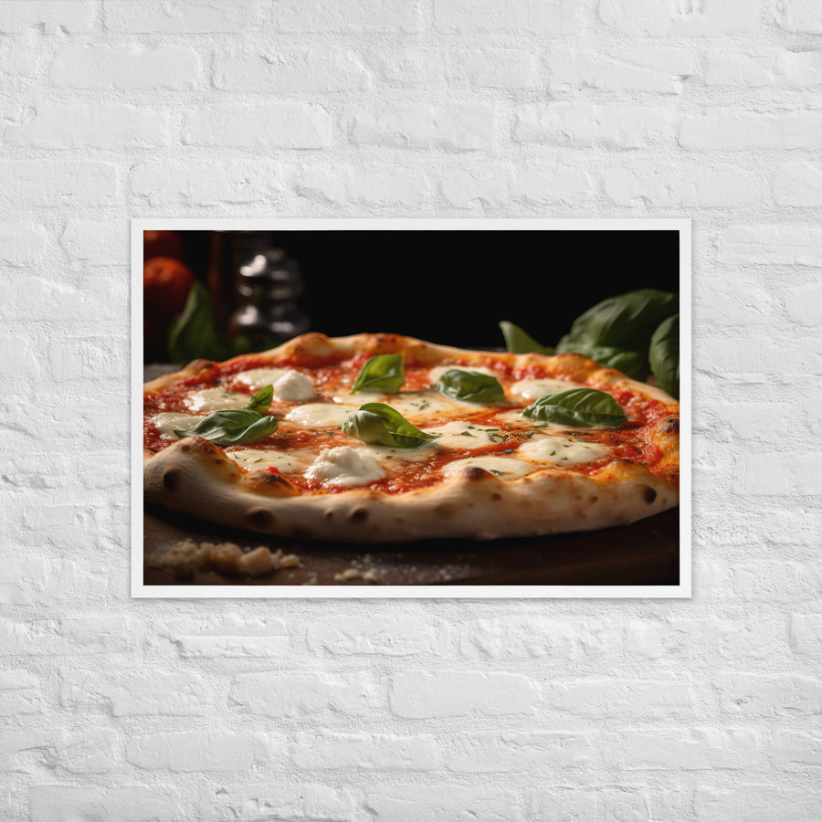 Pizza Margherita Framed poster 🤤 from Yumify.AI