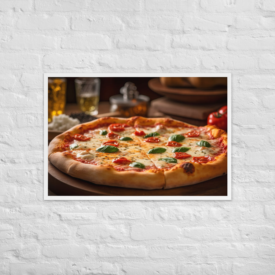 Pizza Margherita Framed poster 🤤 from Yumify.AI