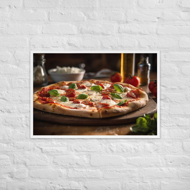 Pizza Margherita Framed poster 🤤 from Yumify.AI