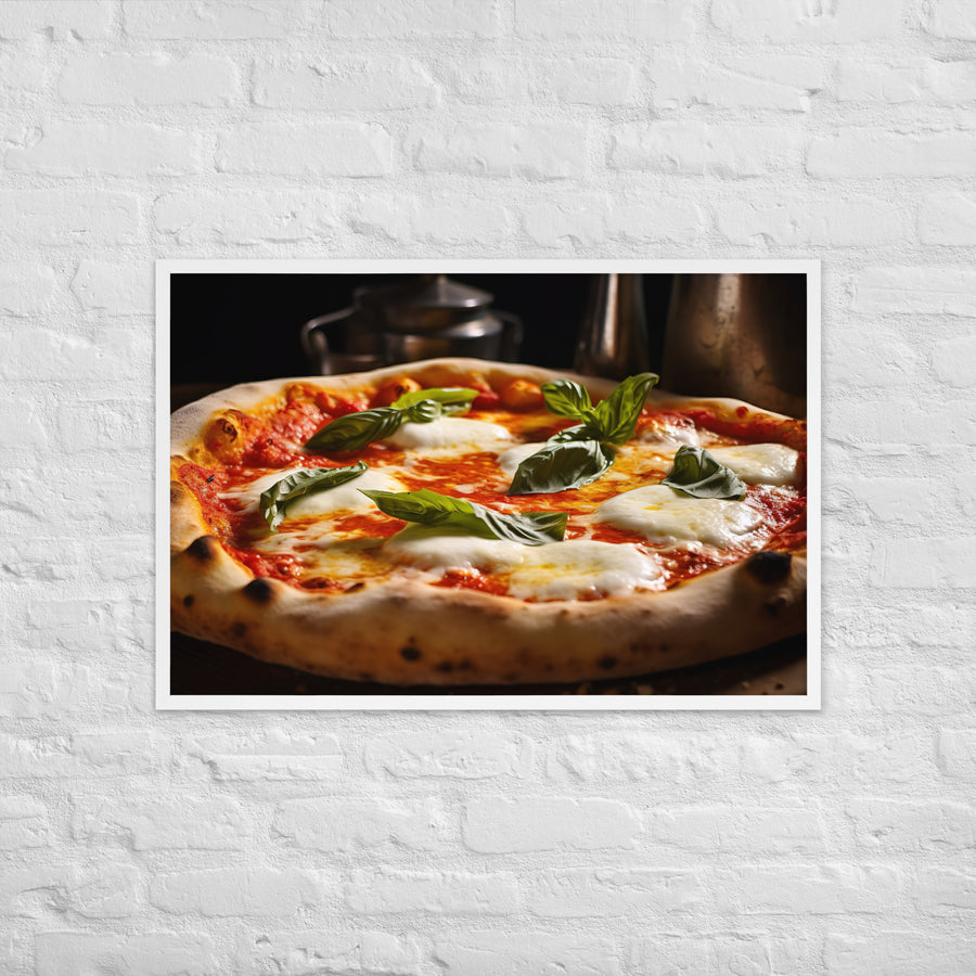 Pizza Margherita Framed poster 🤤 from Yumify.AI