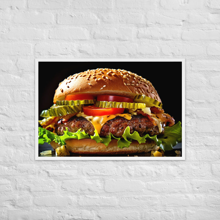 Hamburger Framed poster 🤤 from Yumify.AI