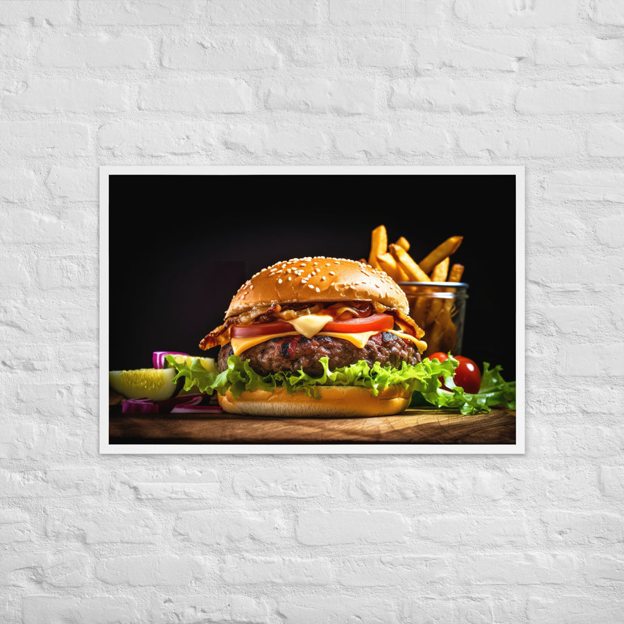 Hamburger Framed poster 🤤 from Yumify.AI