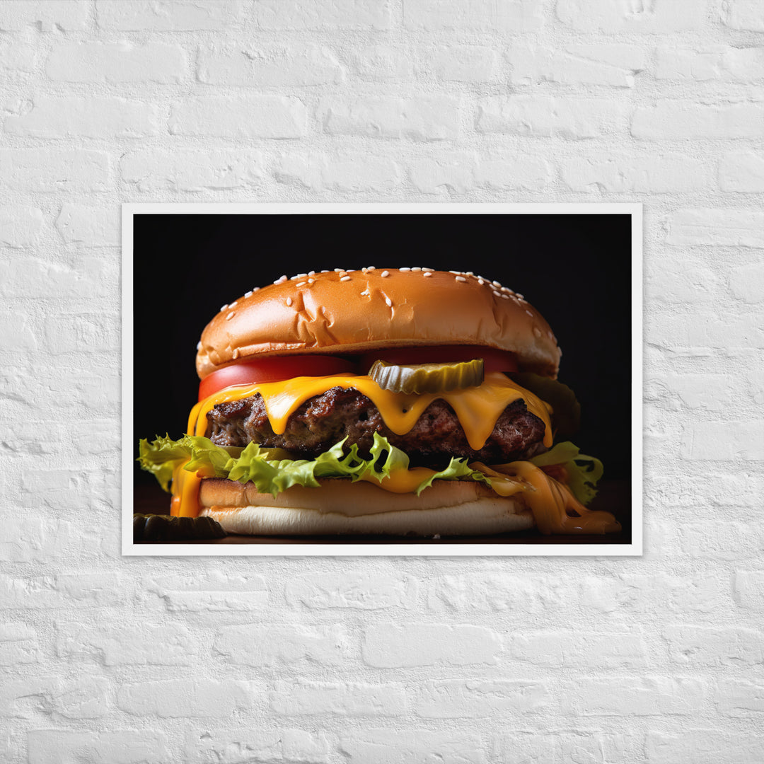 Hamburger Framed poster 🤤 from Yumify.AI