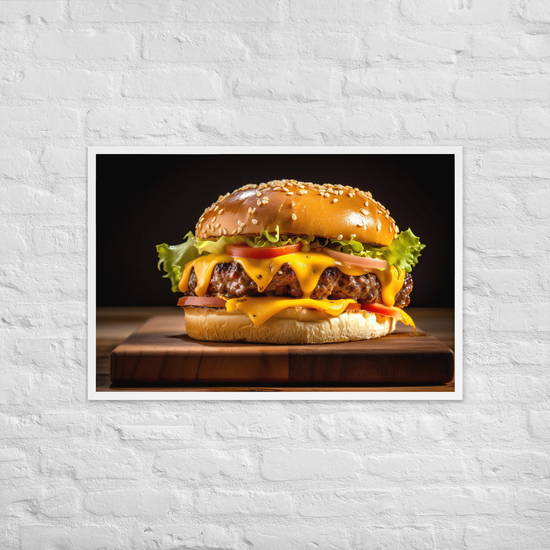 Hamburger Framed poster 🤤 from Yumify.AI