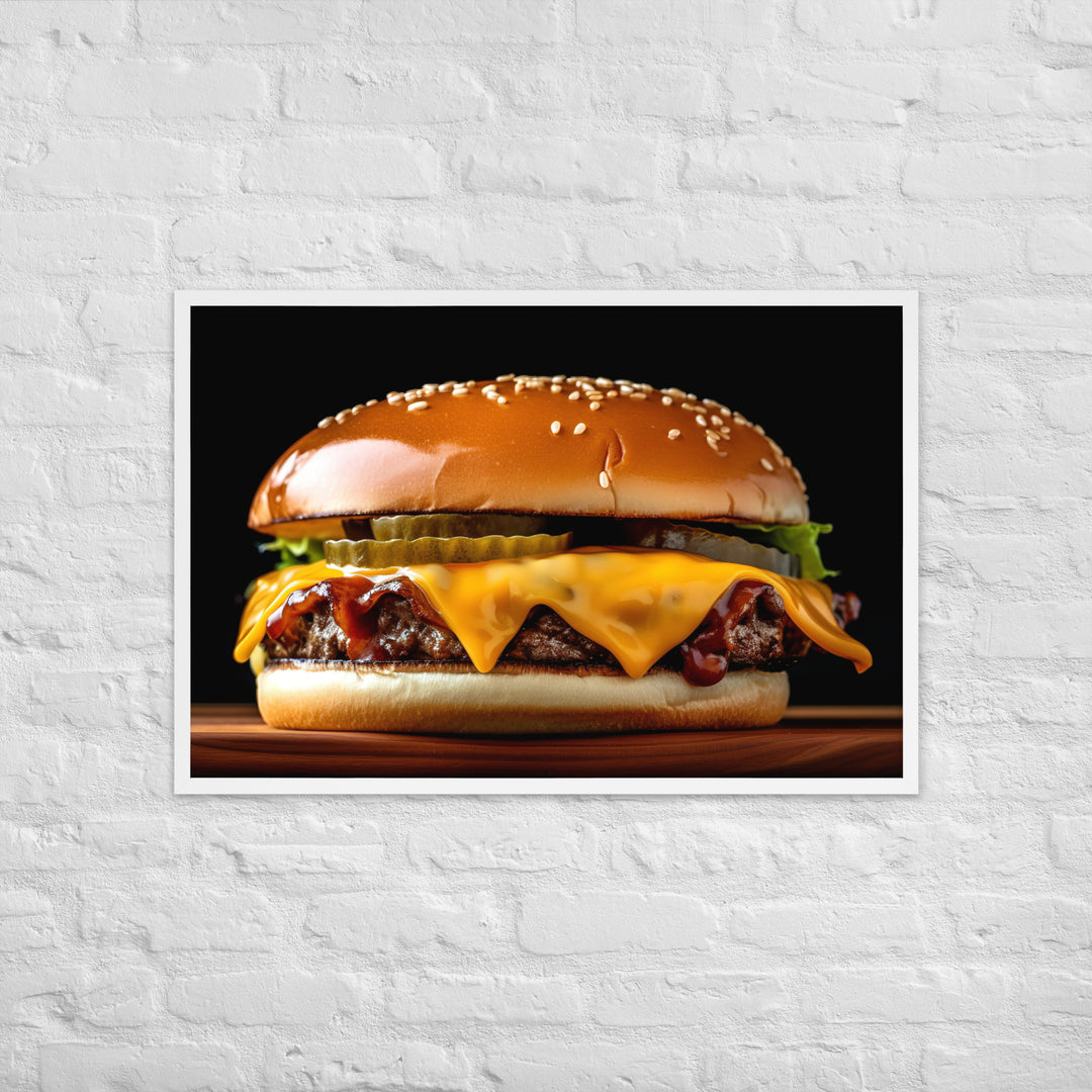 Hamburger Framed poster 🤤 from Yumify.AI