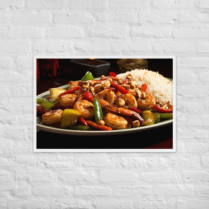 Kung Pao Shrimp Framed poster 🤤 from Yumify.AI