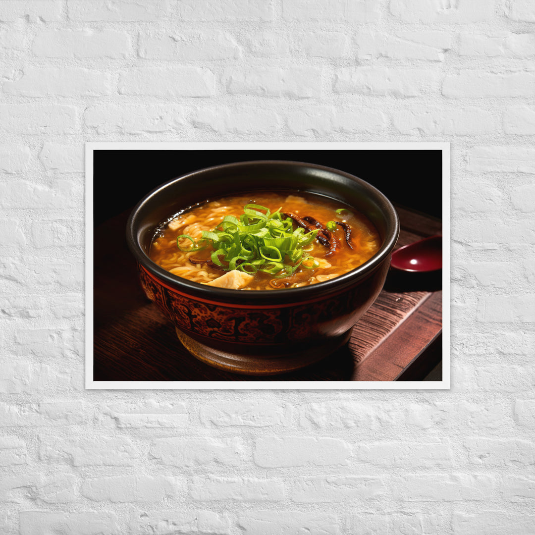 Hot and Sour Soup Framed poster 🤤 from Yumify.AI