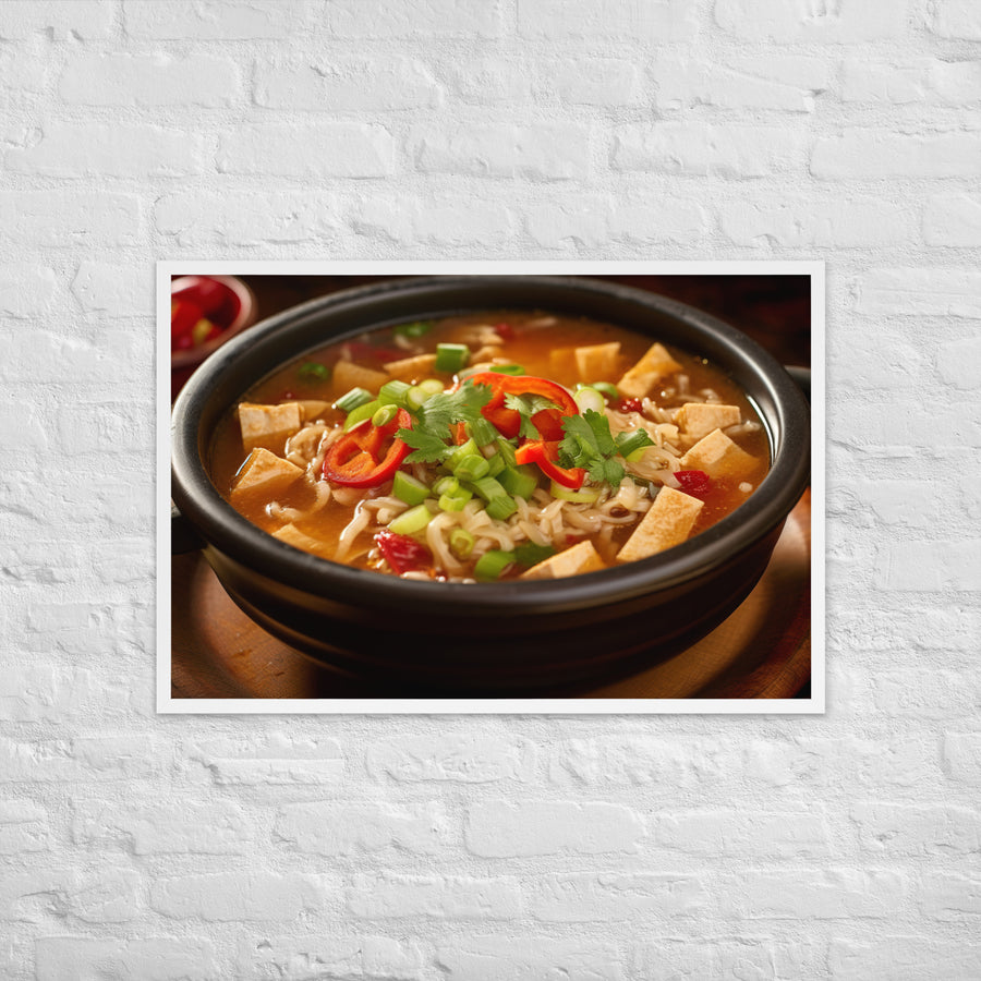 Hot and Sour Soup Framed poster 🤤 from Yumify.AI