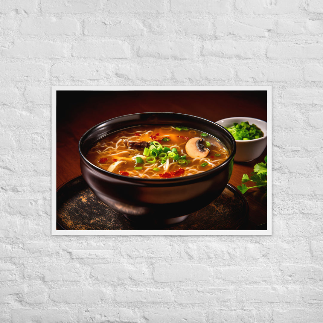 Hot and Sour Soup Framed poster 🤤 from Yumify.AI