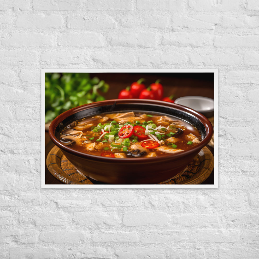 Hot and Sour Soup Framed poster 🤤 from Yumify.AI