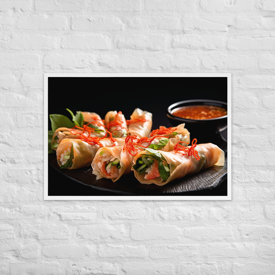 Spring Rolls Framed poster 🤤 from Yumify.AI