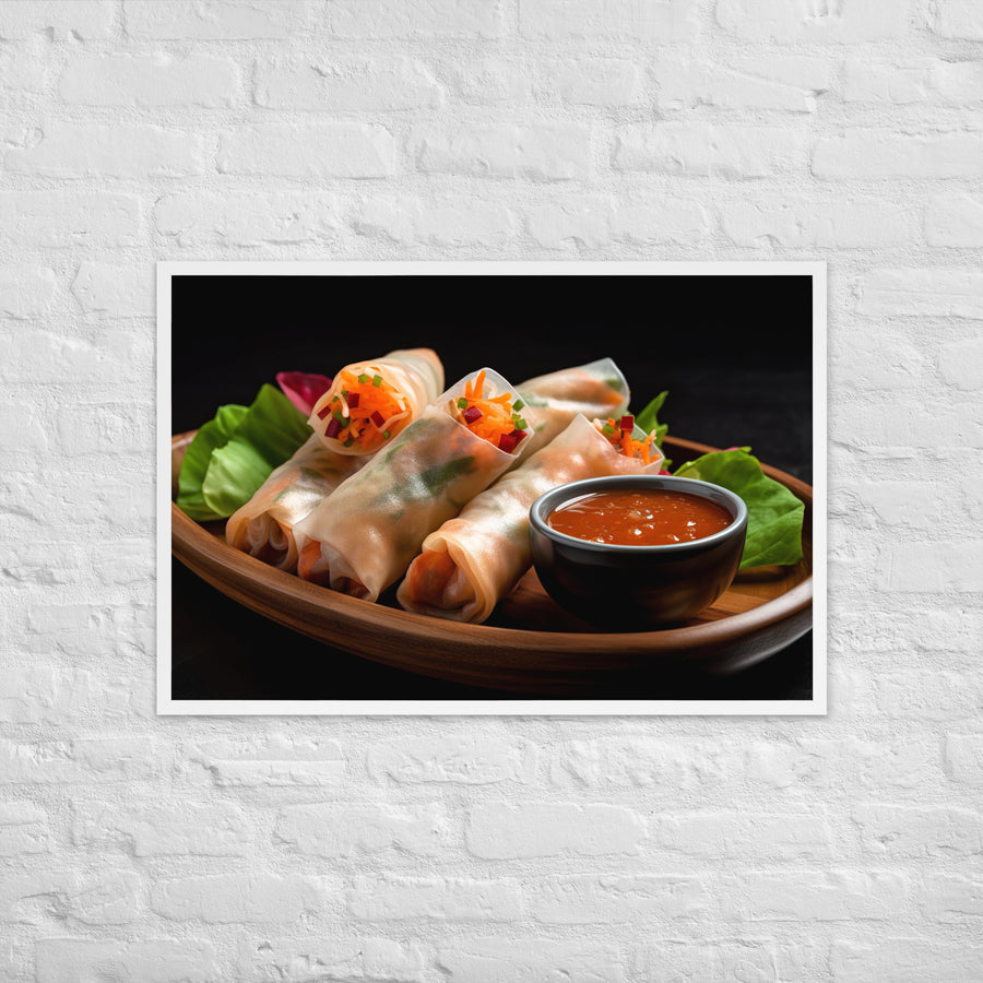 Spring Rolls Framed poster 🤤 from Yumify.AI