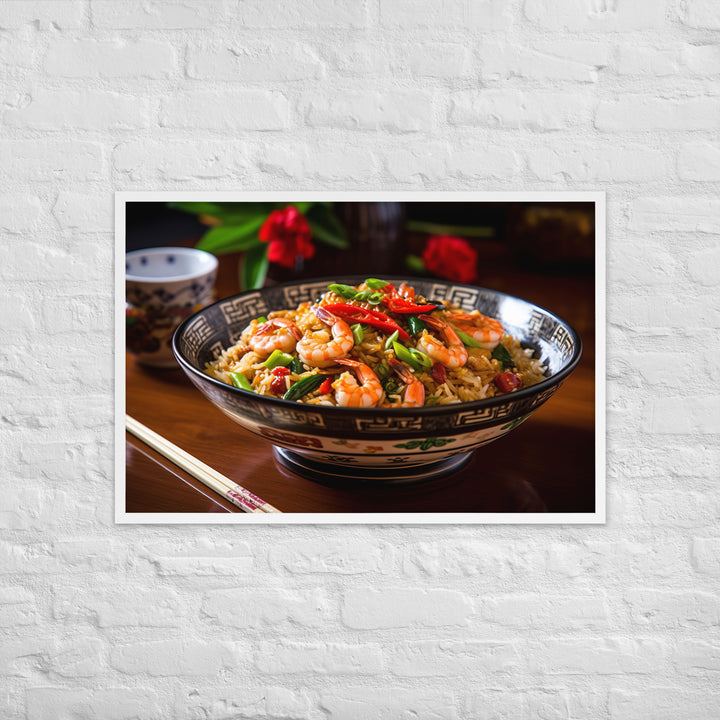 Yangzhou fried rice Framed poster 🤤 from Yumify.AI