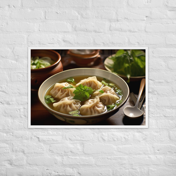 Wonton Soup Framed poster 🤤 from Yumify.AI