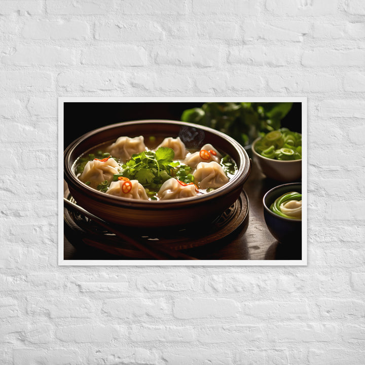 Wonton Soup Framed poster 🤤 from Yumify.AI