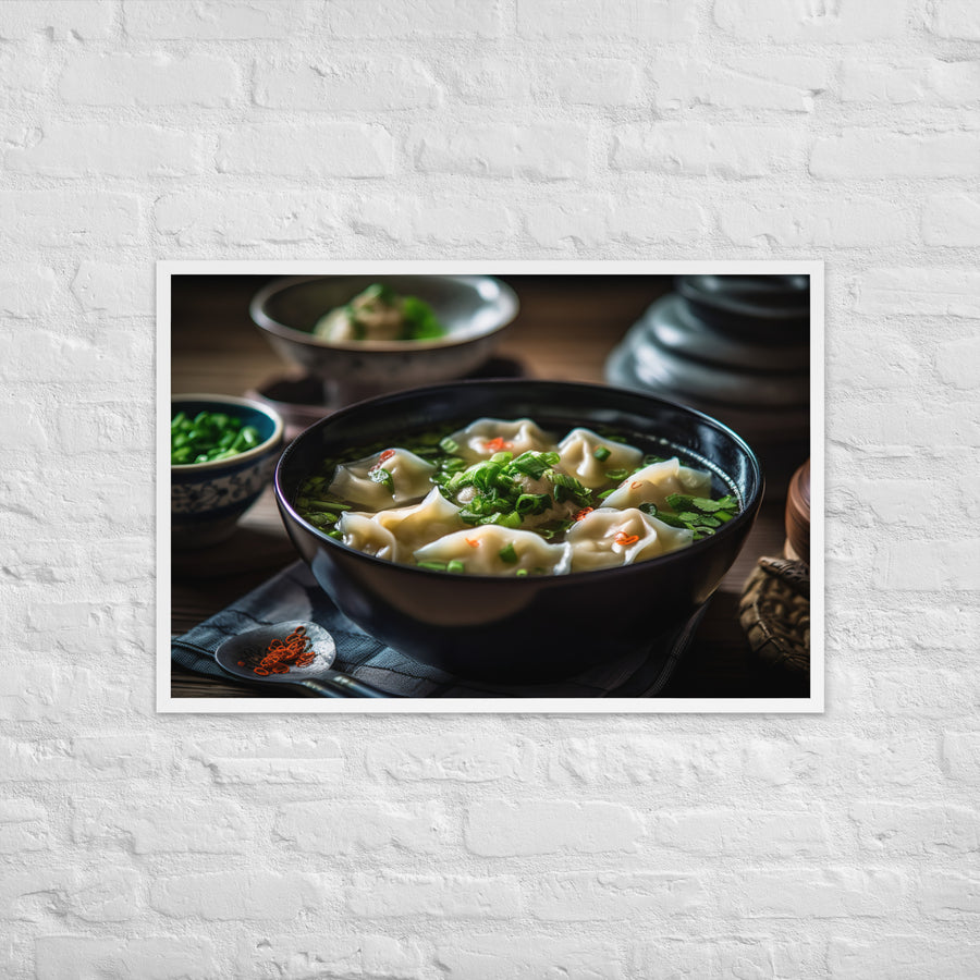 Wonton Soup Framed poster 🤤 from Yumify.AI