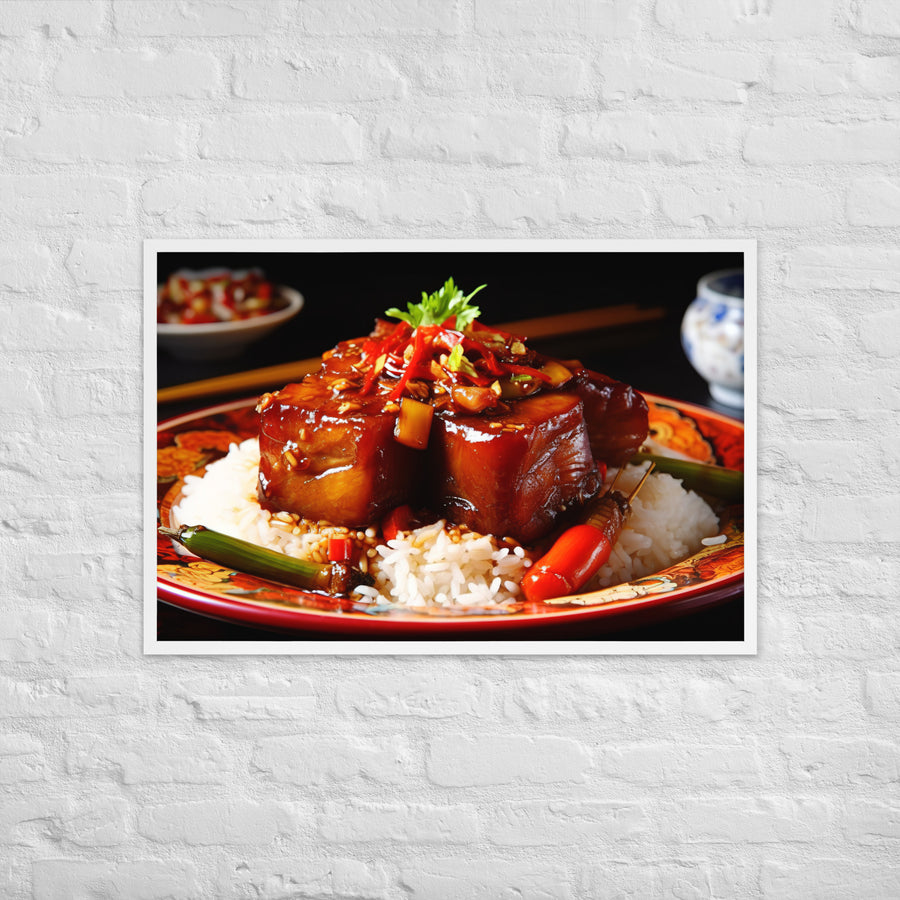 Braised Pork Belly Framed poster 🤤 from Yumify.AI