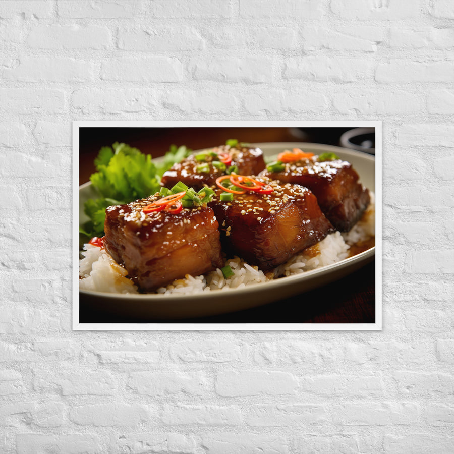 Braised Pork Belly Framed poster 🤤 from Yumify.AI