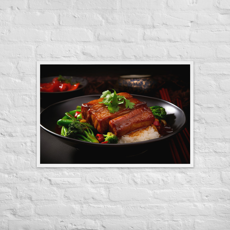 Braised Pork Belly Framed poster 🤤 from Yumify.AI