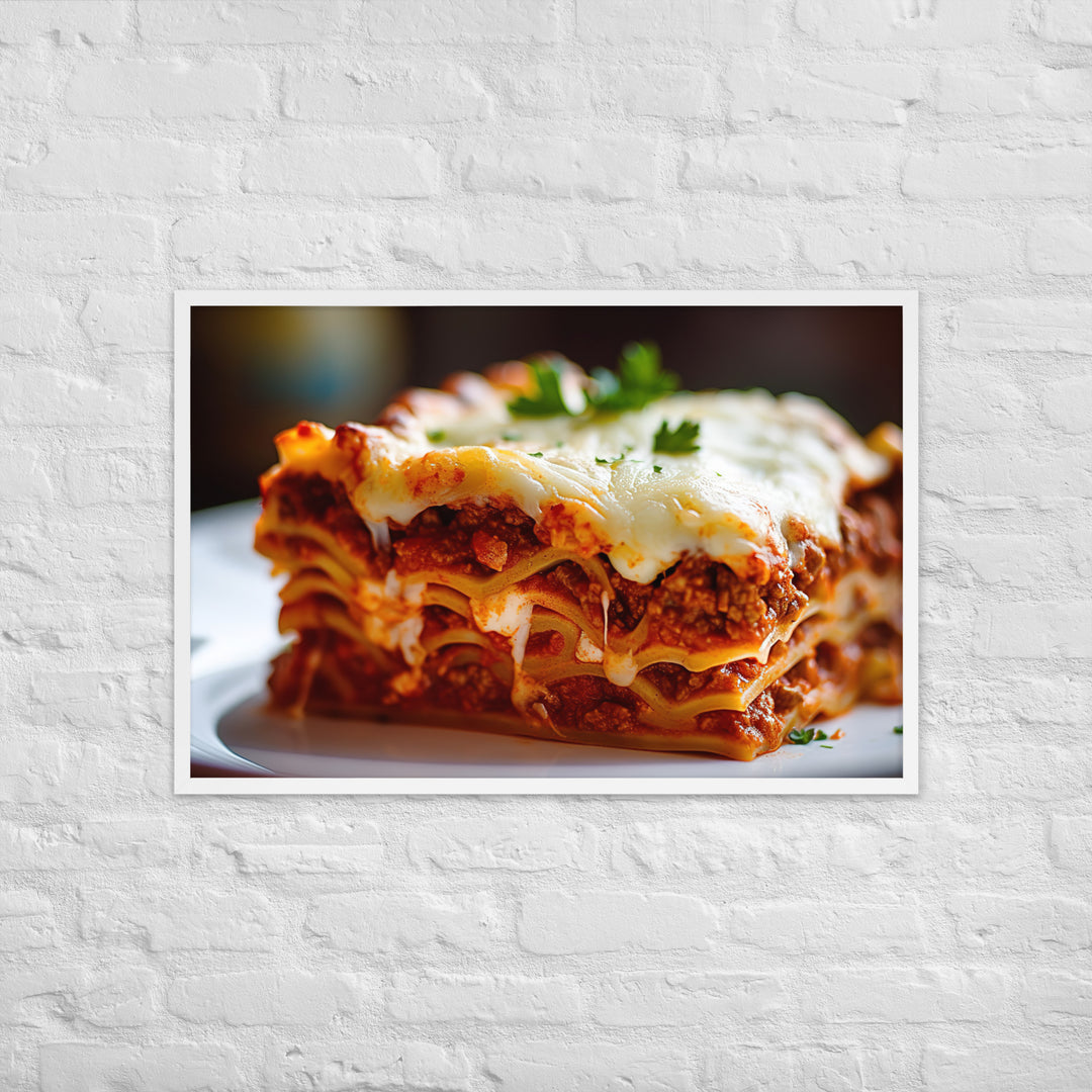 Lasagna Framed poster 🤤 from Yumify.AI