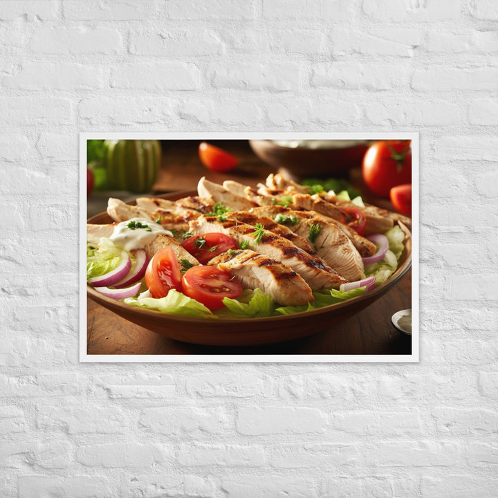 Lebanese Chicken Shawarma Salad Framed poster 🤤 from Yumify.AI