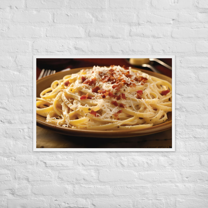 Carbonara Framed poster 🤤 from Yumify.AI